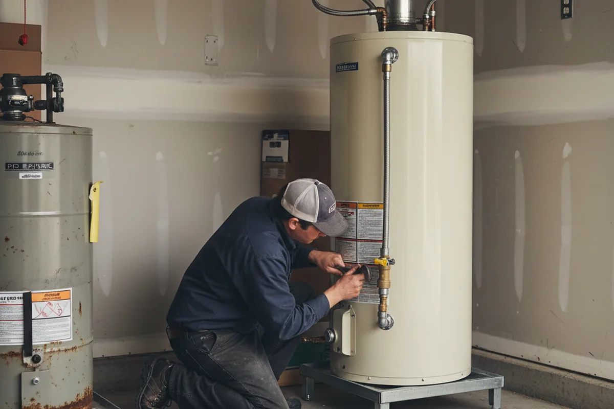 Water heater and shutoff valve replacement in Daisytown